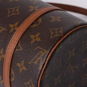 LOUIS VUITTON ルイヴィトン パピヨン26 ハンドバッグ モノグラム M51366 筒型 モノグラムキャンバス ブラウン 美品 中古 4a000249