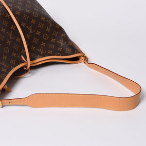 新品同様 LOUIS VUITTON ルイヴィトン キャリーオールNM MM トートバッグ M46197 モノグラム ブラウン レザー PVC 中古 4a000311
