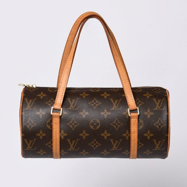 LOUIS VUITTON Papillon 26 Handbag M51366 Monogram PVC Leather Brown Gold Hardware Good Condition Used 4a000248
