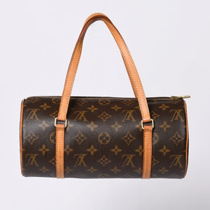 LOUIS VUITTON Papillon 26 Handbag M51366 Monogram PVC Leather Brown Gold Hardware Good Condition Used 4a000248