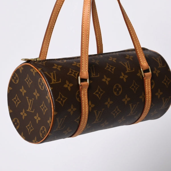 LOUIS VUITTON Papillon 26 Handbag M51366 Monogram PVC Leather Brown Gold Hardware Good Condition Used 4a000248