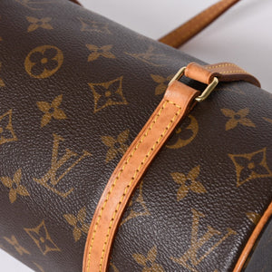 LOUIS VUITTON Papillon 26 Handbag M51366 Monogram PVC Leather Brown Gold Hardware Good Condition Used 4a000248