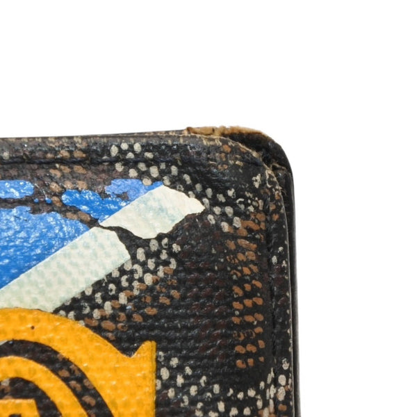GOYARD ゴヤール 二つ折り財布 Card Holder カードホルダー ヘリンボーン柄 Black ブラック 良品 中古 4a000458