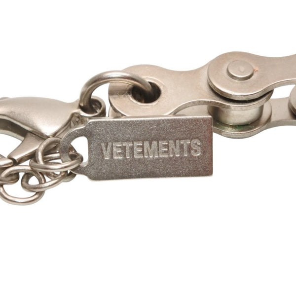 VETEMENTS ヴェトモン バイクチェーンネックレス ステンレス シルバー 全長51cm 美品 中古 4a000686