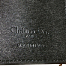 画像をギャラリービューアに読み込む, Christian Dior クリスチャンディオール LADY DIOR レディディオール ミニウォレット 33MA★0215 折り財布 ミニ財布 ブラック カナージュ ラムスキン 美品 中古 4a000317