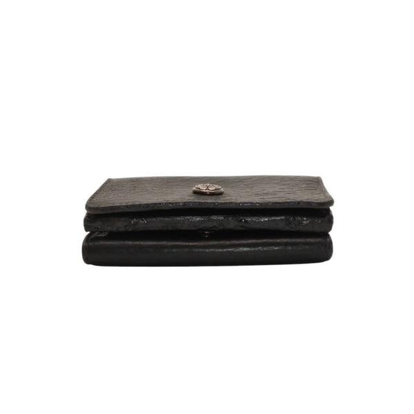 CHROME HEARTS OPEN WOUND Trifold Wallet Leather Leather Wallet Wallet Silver 925 Good Used 4a000673