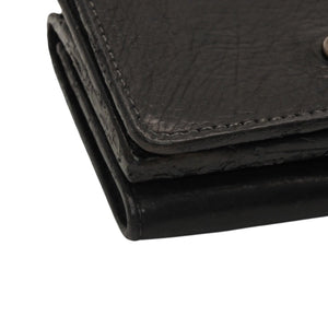 CHROME HEARTS OPEN WOUND Trifold Wallet Leather Leather Wallet Wallet Silver 925 Good Used 4a000673