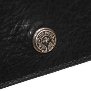 CHROME HEARTS OPEN WOUND Trifold Wallet Leather Leather Wallet Wallet Silver 925 Good Used 4a000673