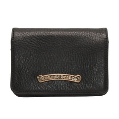 New and unused CHROME HEARTS Card Case Leather Leather Wallet Wallet Silver 925 Used 4a000949