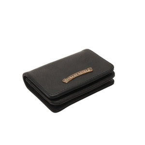 New and unused CHROME HEARTS Card Case Leather Leather Wallet Wallet Silver 925 Used 4a000949