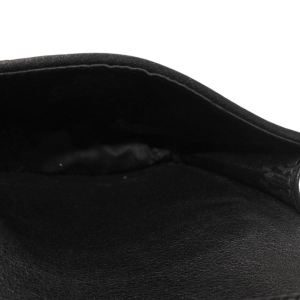 New and unused CHROME HEARTS Card Case Leather Leather Wallet Wallet Silver 925 Used 4a000949