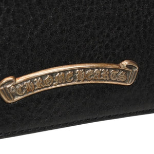 New and unused CHROME HEARTS Card Case Leather Leather Wallet Wallet Silver 925 Used 4a000949