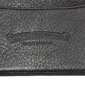 New and unused CHROME HEARTS Card Case Leather Leather Wallet Wallet Silver 925 Used 4a000949