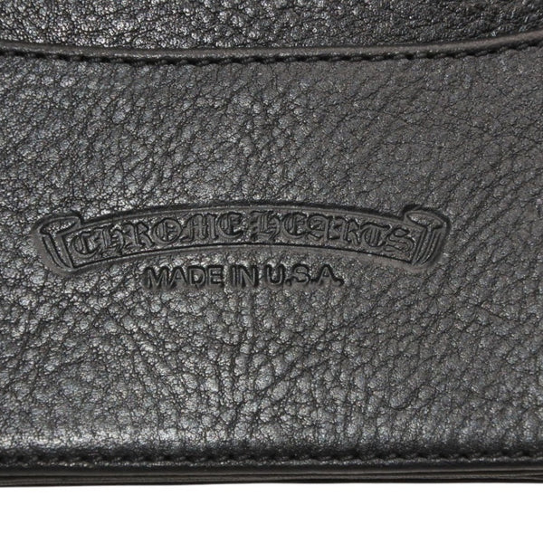 New and unused CHROME HEARTS Card Case Leather Leather Wallet Wallet Silver 925 Used 4a000949
