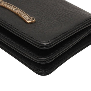New and unused CHROME HEARTS Card Case Leather Leather Wallet Wallet Silver 925 Used 4a000949