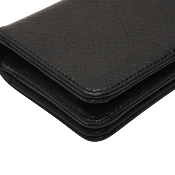 New and unused CHROME HEARTS Card Case Leather Leather Wallet Wallet Silver 925 Used 4a000949
