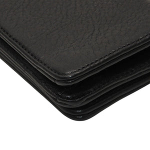 New and unused CHROME HEARTS Card Case Leather Leather Wallet Wallet Silver 925 Used 4a000949
