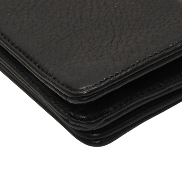 New and unused CHROME HEARTS Card Case Leather Leather Wallet Wallet Silver 925 Used 4a000949