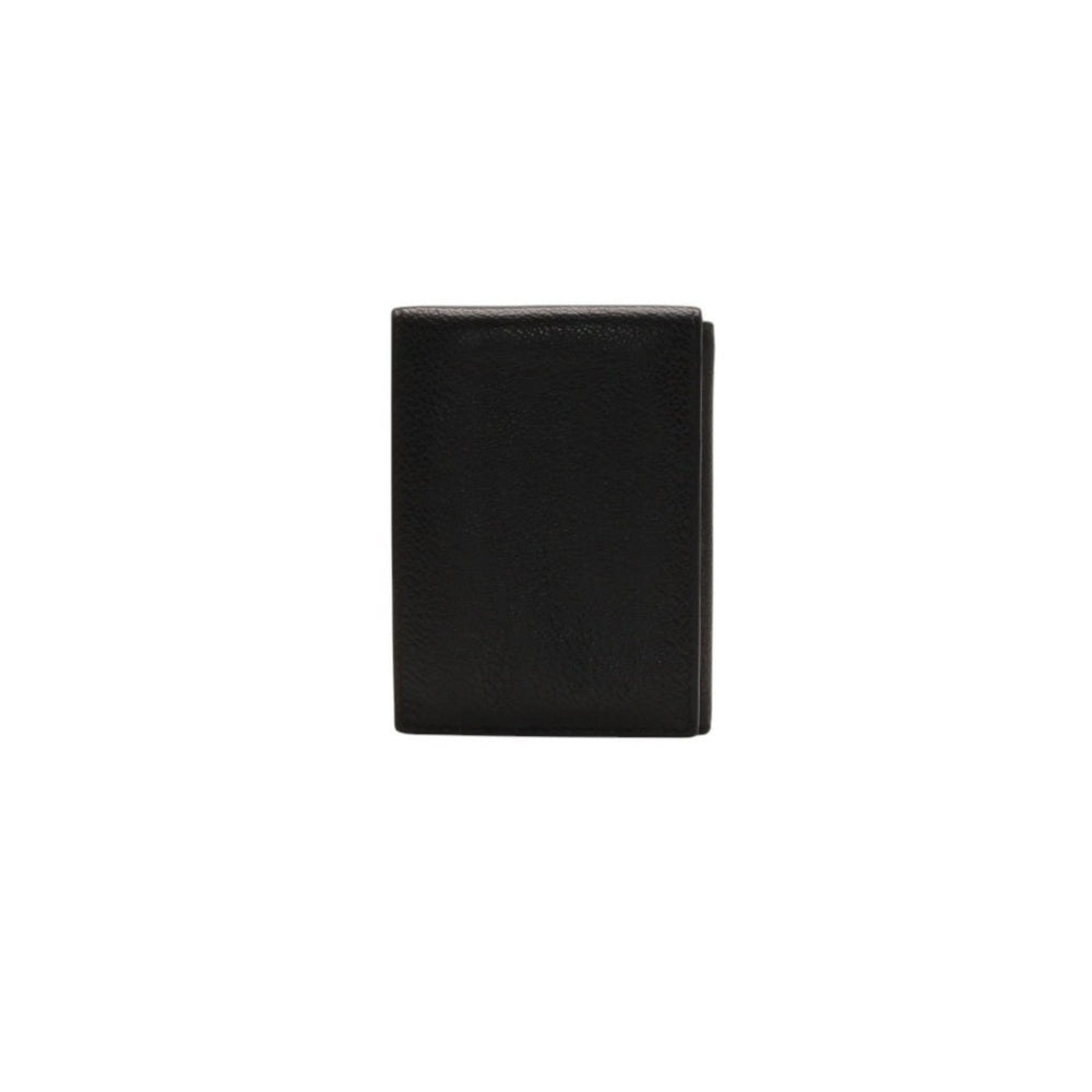 PRADA プラダ ウォレット 折りたたみ財布 2MO006 ブラック VIT.MICRO GRAIN NERO ロゴ シルバー金具 美品 中古 4a000466