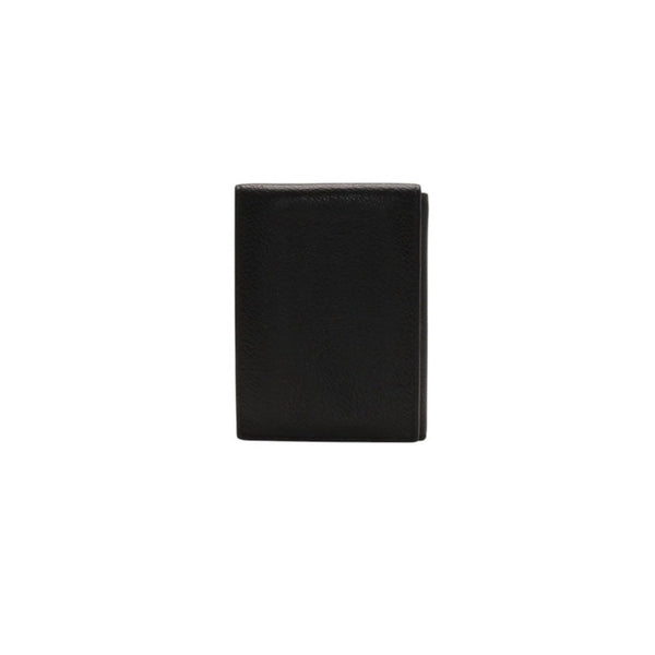 PRADA プラダ ウォレット 折りたたみ財布 2MO006 ブラック VIT.MICRO GRAIN NERO ロゴ シルバー金具 美品 中古 4a000466