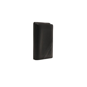 PRADA プラダ ウォレット 折りたたみ財布 2MO006 ブラック VIT.MICRO GRAIN NERO ロゴ シルバー金具 美品 中古 4a000466
