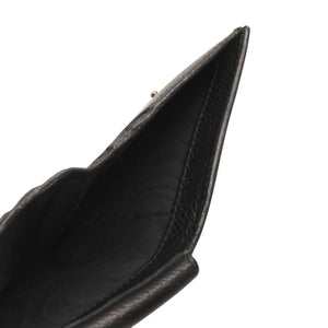 PRADA プラダ ウォレット 折りたたみ財布 2MO006 ブラック VIT.MICRO GRAIN NERO ロゴ シルバー金具 美品 中古 4a000466