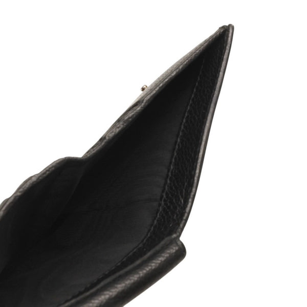 PRADA プラダ ウォレット 折りたたみ財布 2MO006 ブラック VIT.MICRO GRAIN NERO ロゴ シルバー金具 美品 中古 4a000466