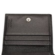 画像をギャラリービューアに読み込む, PRADA プラダ ウォレット 折りたたみ財布 2MO006 ブラック VIT.MICRO GRAIN NERO ロゴ シルバー金具 美品 中古 4a000466