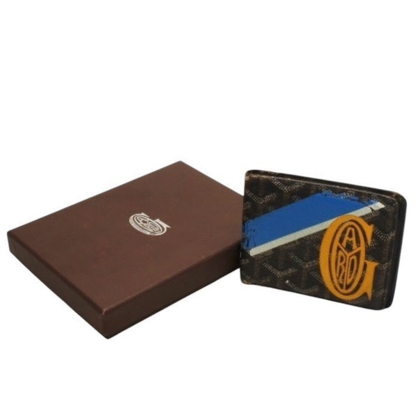 GOYARD ゴヤール 二つ折り財布 Card Holder カードホルダー ヘリンボーン柄 Black ブラック 良品 中古 4a000458