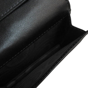 Christian Dior LADY DIOR Mini Wallet 33MA★0215 Fold Wallet Mini Wallet Black Cannage Lambskin Good Condition Used 4a000317