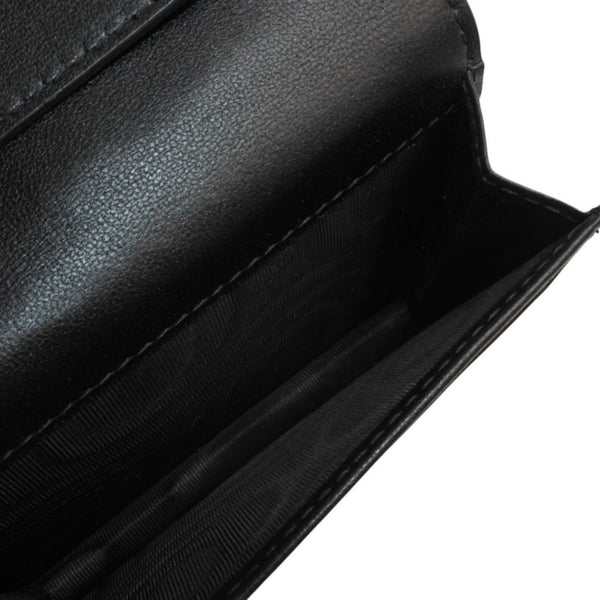 Christian Dior LADY DIOR Mini Wallet 33MA★0215 Fold Wallet Mini Wallet Black Cannage Lambskin Good Condition Used 4a000317