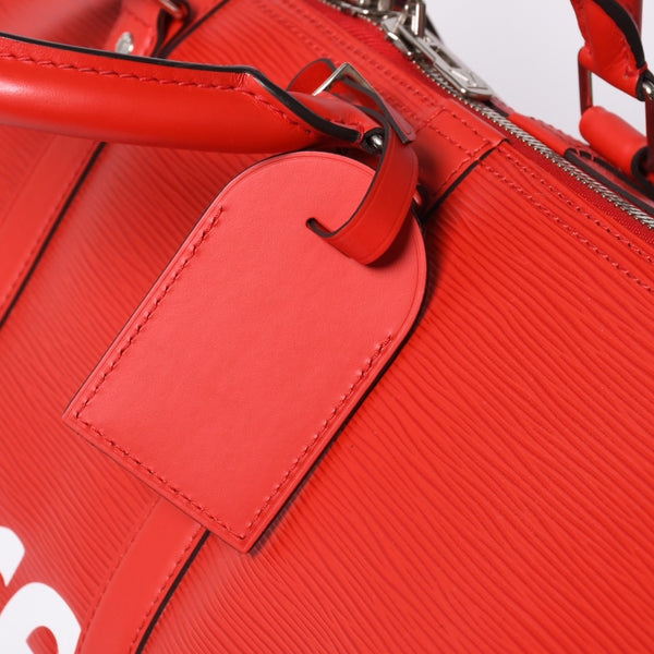 New and unused LOUIS VUITTON SUPREME Supreme Louis Vuitton Keepall Bandouliere 45 Boston Bag M53419 Epi Red Used 4a000339