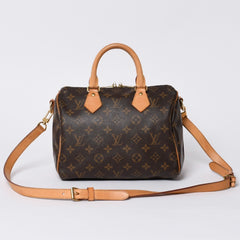 極美品 LOUIS VUITTON ルイヴィトン スピーディ バンドリエール25 ハンドバッグ M41113 モノグラム ブラウン 中古 4a000310