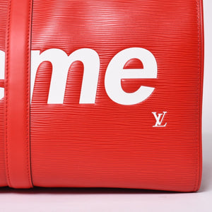 New and unused LOUIS VUITTON SUPREME Supreme Louis Vuitton Keepall Bandouliere 45 Boston Bag M53419 Epi Red Used 4a000339