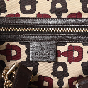 極美品 GUCCI グッチ ハンドバッグ 2000-2010s チャーム付き シェリーライン GGキャンバス 139261 213048 べージュ ゴールド金具 中古 4a000195