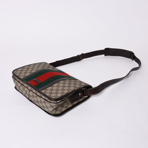 Very Good Condition GUCCI Shoulder Bag 2000s GG Supreme Sherry Line 211130 204990 Beige Gold Hardware Used 4a000195