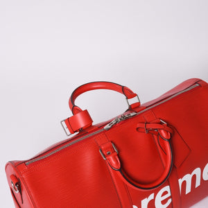 New and unused LOUIS VUITTON SUPREME Supreme Louis Vuitton Keepall Bandouliere 45 Boston Bag M53419 Epi Red Used 4a000339