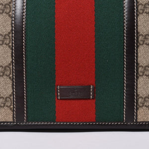 Very Good Condition GUCCI Shoulder Bag 2000s GG Supreme Sherry Line 211130 204990 Beige Gold Hardware Used 4a000195