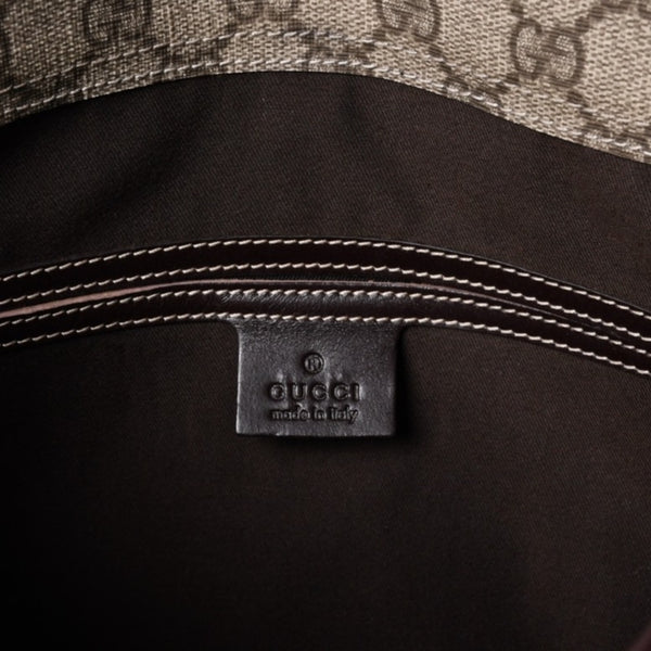 Very Good Condition GUCCI Shoulder Bag 2000s GG Supreme Sherry Line 211130 204990 Beige Gold Hardware Used 4a000195