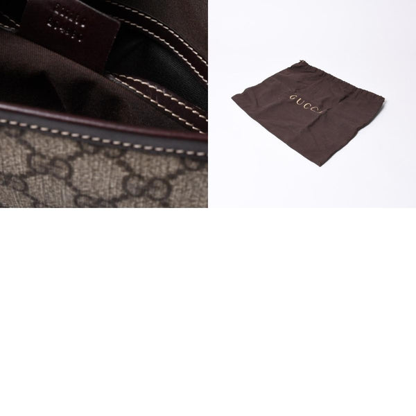Very Good Condition GUCCI Shoulder Bag 2000s GG Supreme Sherry Line 211130 204990 Beige Gold Hardware Used 4a000195