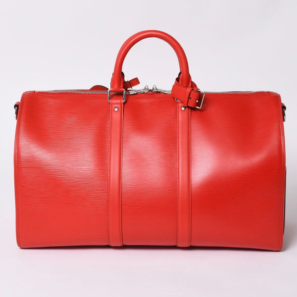 New and unused LOUIS VUITTON SUPREME Supreme Louis Vuitton Keepall Bandouliere 45 Boston Bag M53419 Epi Red Used 4a000339