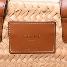 画像をギャラリービューアに読み込む, CELINE セリーヌ ラシック パニエ ラフィア カーフスキン 2WAY ハンドバッグ かごバッグ 美品 中古 4a000262