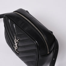 画像をギャラリービューアに読み込む, 極美品 SAINT LAURENT サンローラン ショルダーバッグ Vステッチ フリンジ YSLロゴ ブラック カーフ 534817 中古 4a000160