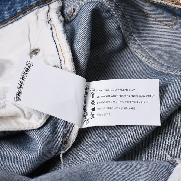 Like new CHROME HEARTS LEVI'S 501 Levi's Denim Pants Cross Ball Button Blue Size 29 Used 4a000439
