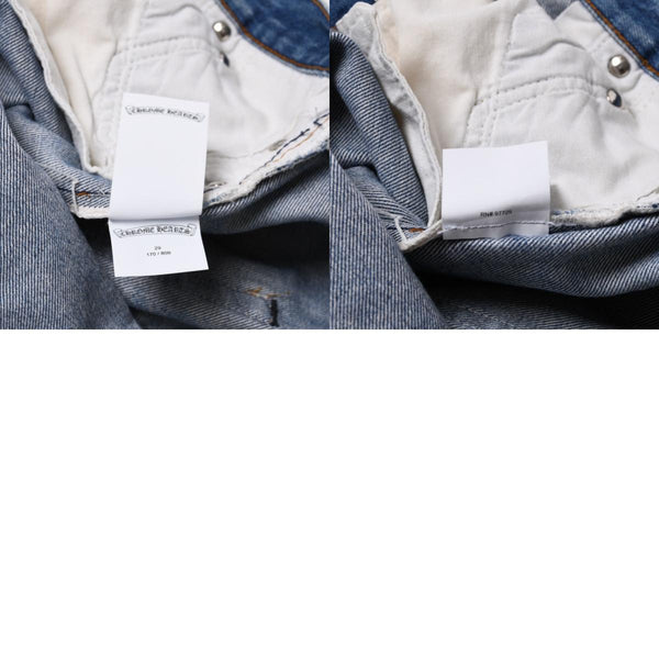 Like new CHROME HEARTS LEVI'S 501 Levi's Denim Pants Cross Ball Button Blue Size 29 Used 4a000439