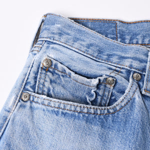 Like new CHROME HEARTS LEVI'S 501 Levi's Denim Pants Cross Ball Button Blue Size 32 Used 4a000438