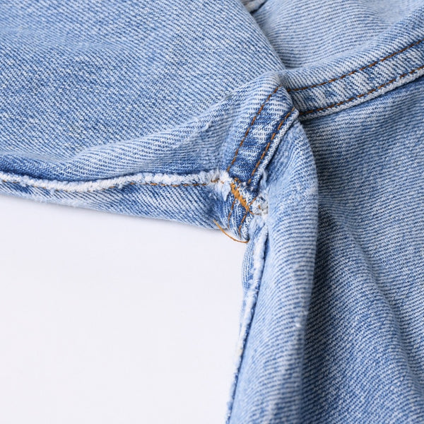 Like new CHROME HEARTS LEVI'S 501 Levi's Denim Pants Cross Ball Button Blue Size 32 Used 4a000438