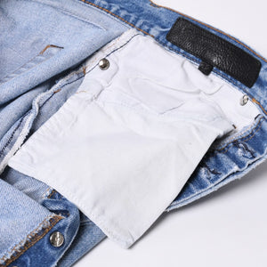 Like new CHROME HEARTS LEVI'S 501 Levi's Denim Pants Cross Ball Button Blue Size 32 Used 4a000438