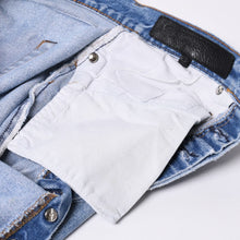 画像をギャラリービューアに読み込む, 新品同様 CHROME HEARTS クロムハーツ LEVI'S 501 リーバイス デニムパンツ クロスボールボタン ブルー サイズ32 中古 4a000438