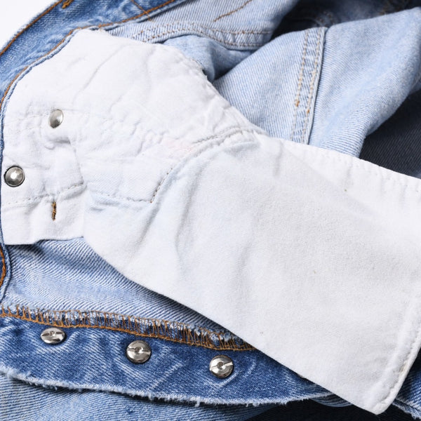 Like new CHROME HEARTS LEVI'S 501 Levi's Denim Pants Cross Ball Button Blue Size 32 Used 4a000438